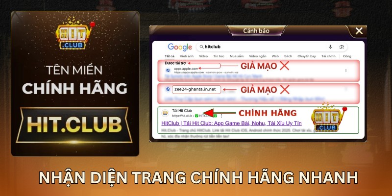 HITCLUB Phân Biệt Thật Giả Chuẩn Nhất Cho Người Chơi Mới 3 Dấu hiệu nhận biết web thật qua giao diện